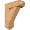 Ekena Millwork Traditional Arts and Crafts Smooth Bracket w/ Offset Brace, Western Red Cedar, 7 1/2"W x 22"D x 26"H BKT0806X22X26TRA03SWR - alternate 1